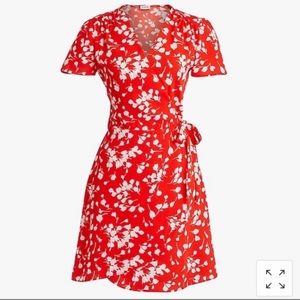 J Crew Wrap Dress in red, size 6